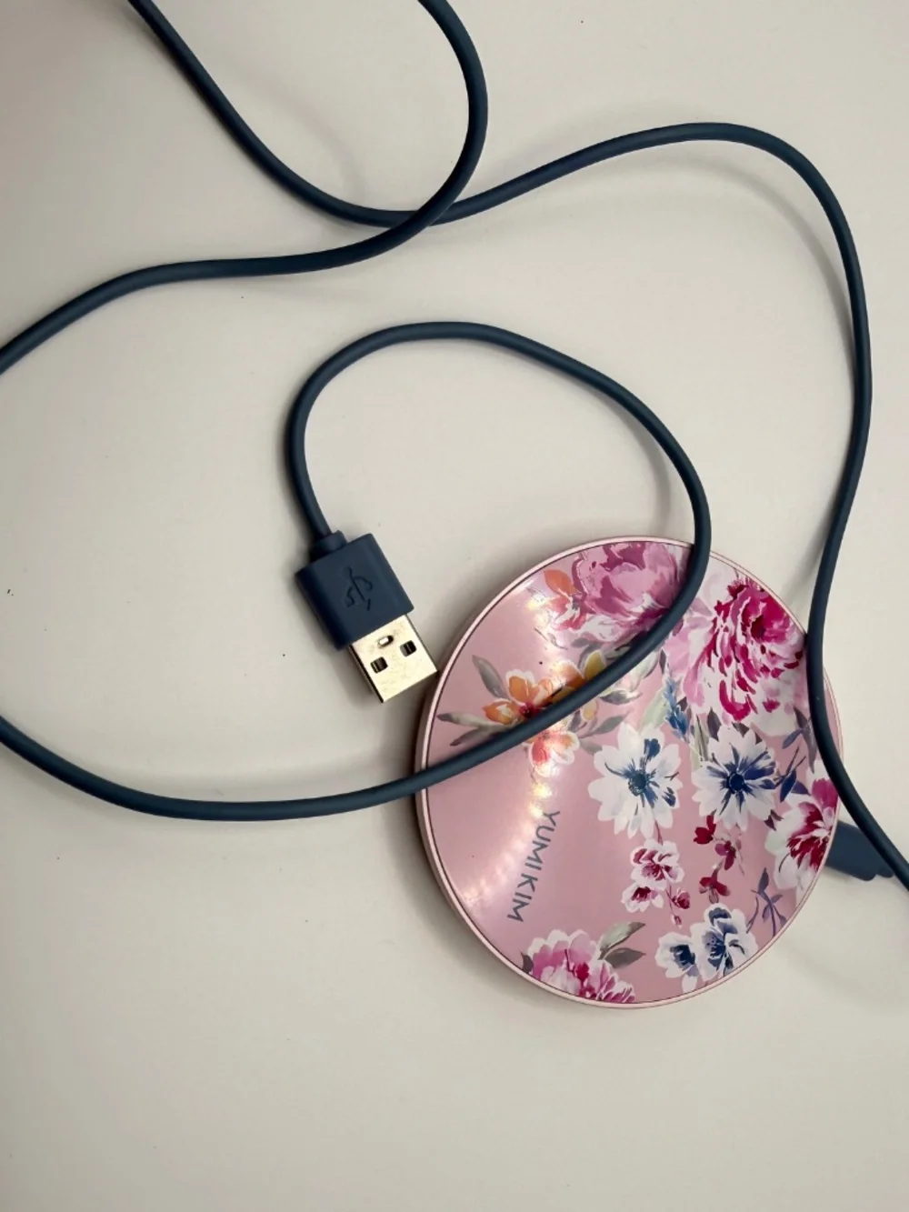 Yumi Kim Floral Wireless Charging Pad Qi Charger 10W Pink USB